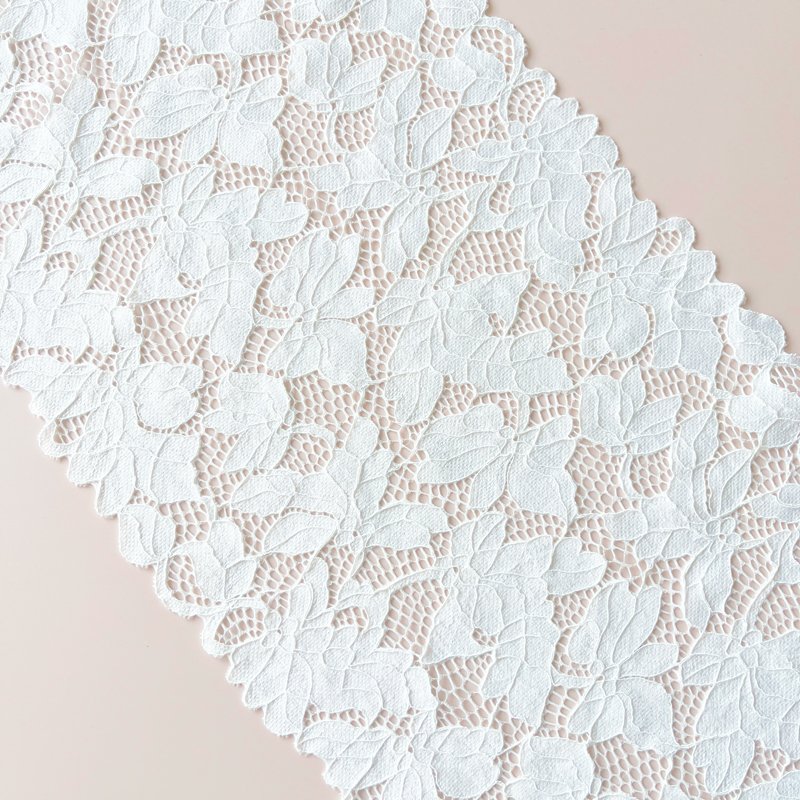 Wholesale 20Cm Width Stretch Lace Trim Flowers For Garment Craft Wedding Dress Decorative Lace