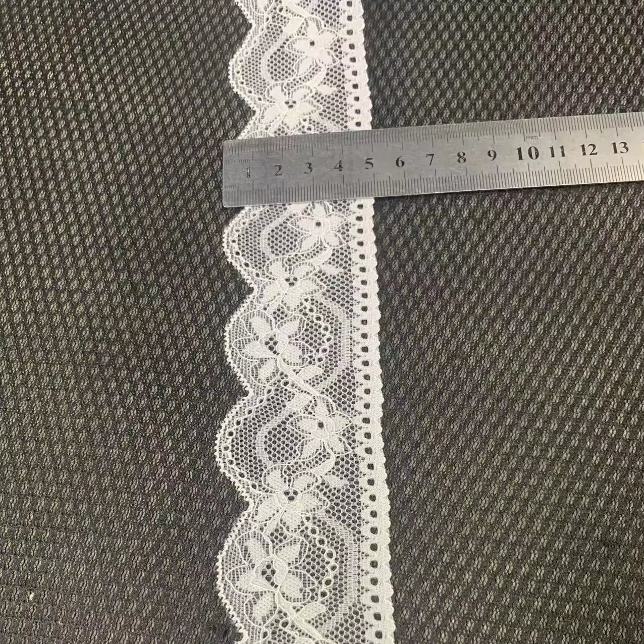 Good Quality Flower Stretch Lace Trim White Spandex Nylon Elastic Lace for Underwear