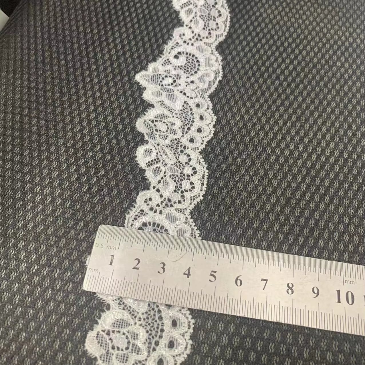 Good Quality Flower Stretch Lace Trim White Spandex Nylon Elastic Lace for Underwear