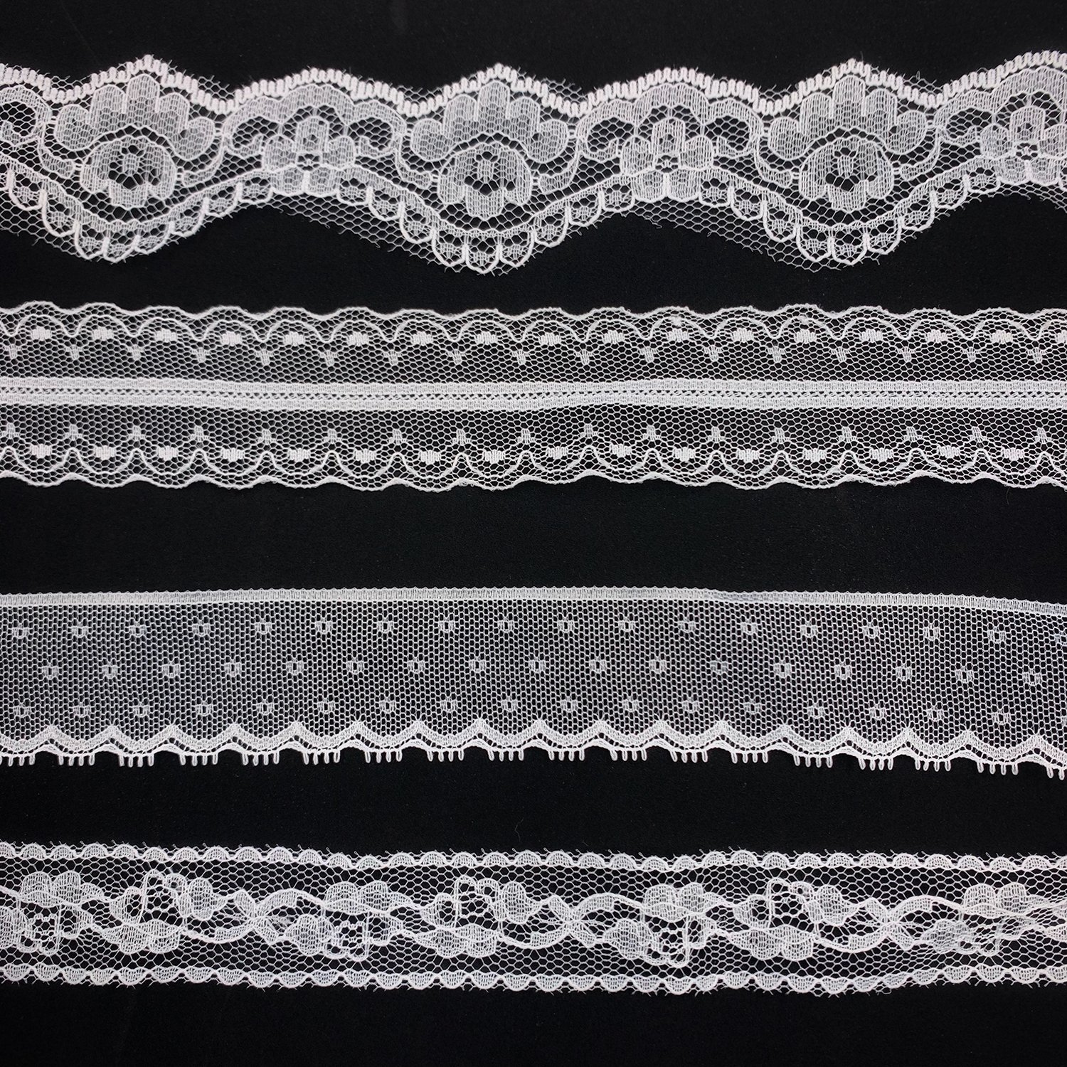 Hot Sales Embroidery Lace Nylon White Flower Elastic Lace Trim For Bra Accessories