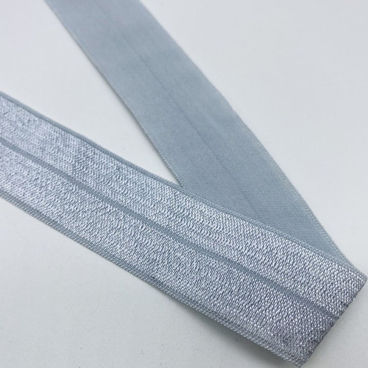 Garment shiny fold over elastic webbing band sewing trim edging bias binding tape webbing for underwear clothes