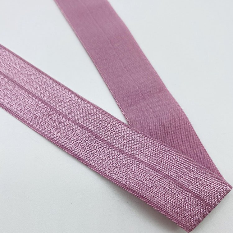 Garment shiny fold over elastic webbing band sewing trim edging bias binding tape webbing for underwear clothes