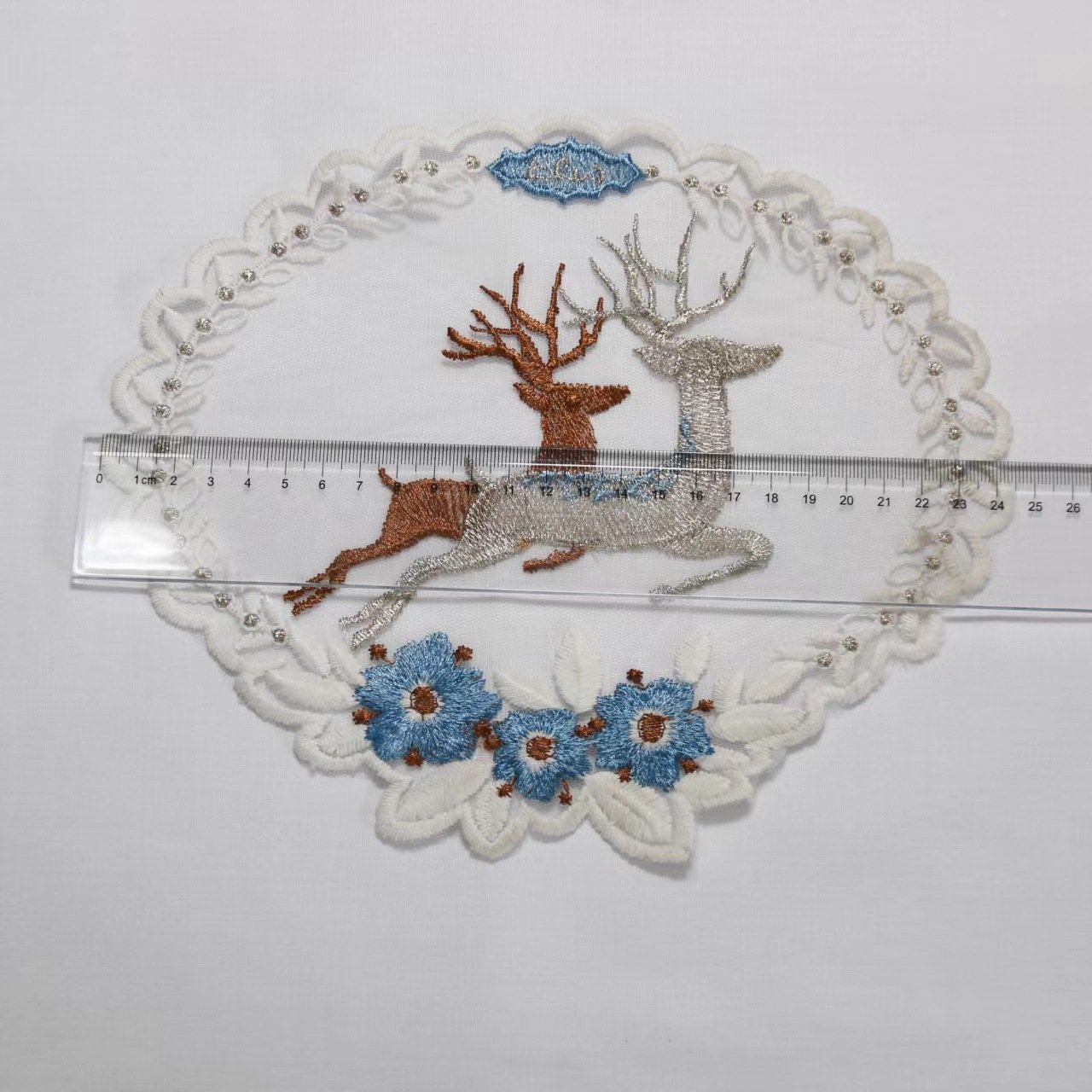 Home textile home decoration embroidery lace flower piece four sets of jewelry net yarn cloth spot wholesale
