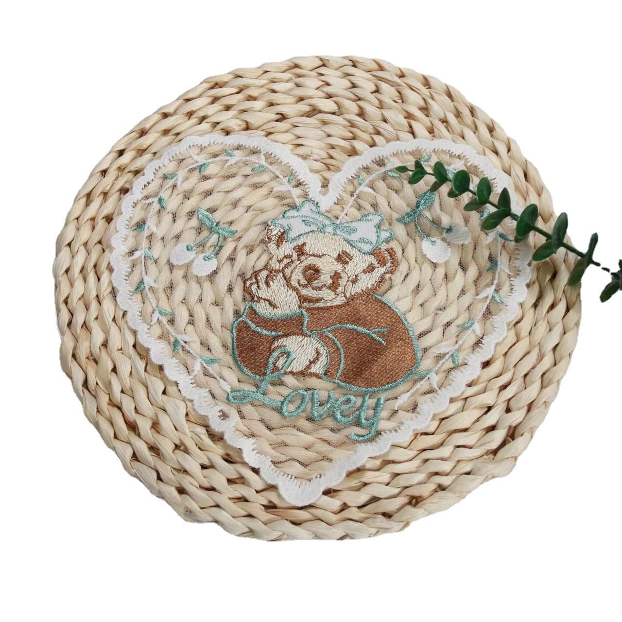 Home textile home decoration embroidery lace flower piece four sets of jewelry net yarn cloth spot wholesale