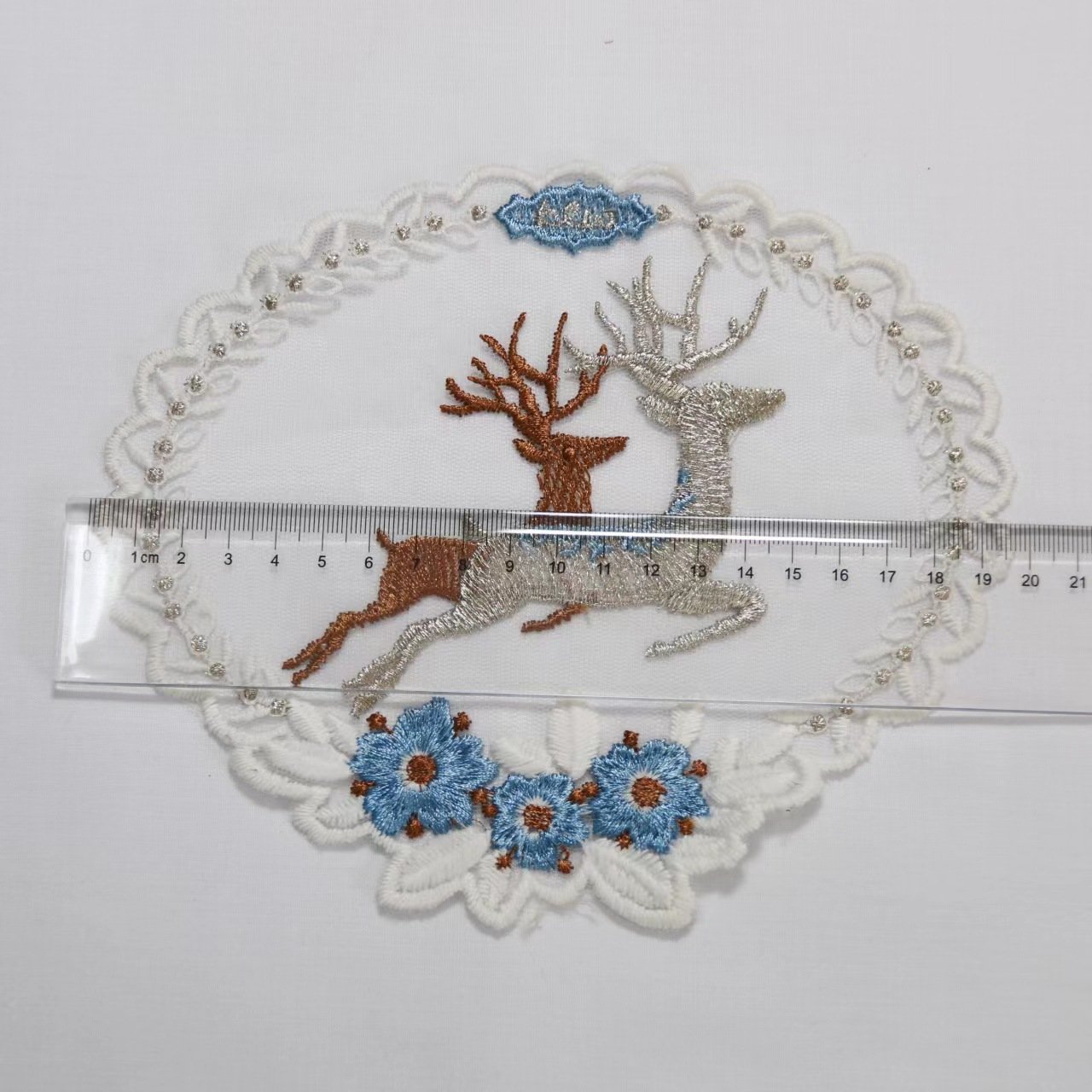 Home textile home decoration embroidery lace flower piece four sets of jewelry net yarn cloth spot wholesale