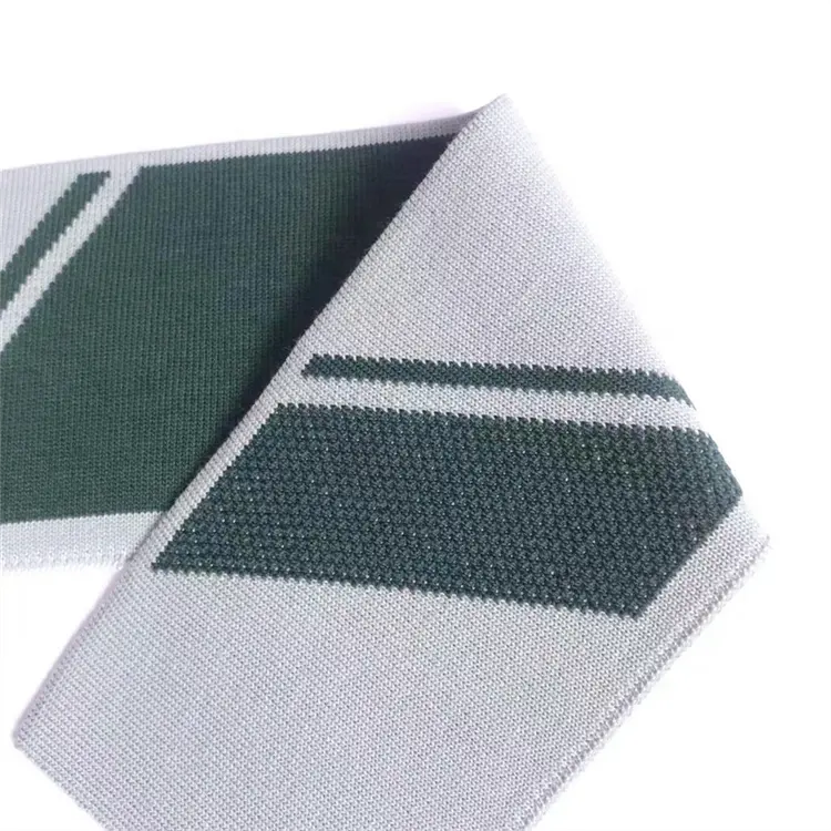 Custom Eco-friendly cotton jacquard rib knit trim collar