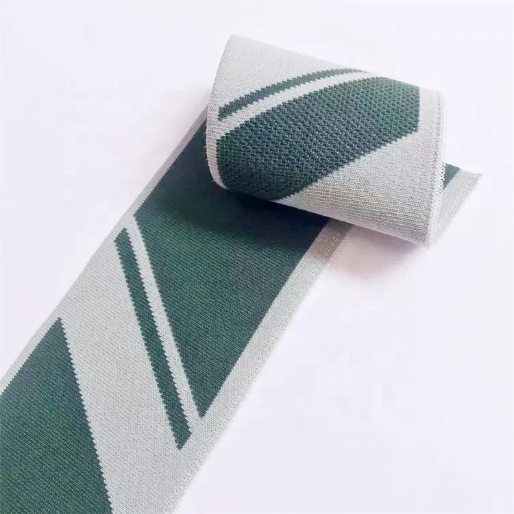 Custom Eco-friendly cotton jacquard rib knit trim collar