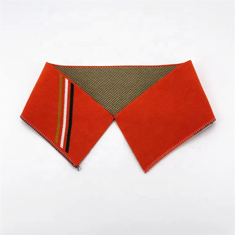 Custom Eco-friendly cotton jacquard rib knit trim collar