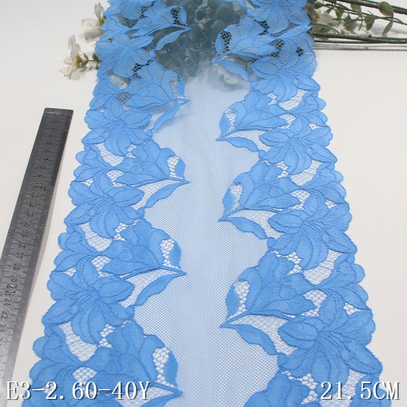 Wholesale Stock novelty Lingerie 22cm China Bra border lace trim black Elastic Lingerie Stretch Lace fabric for dresses