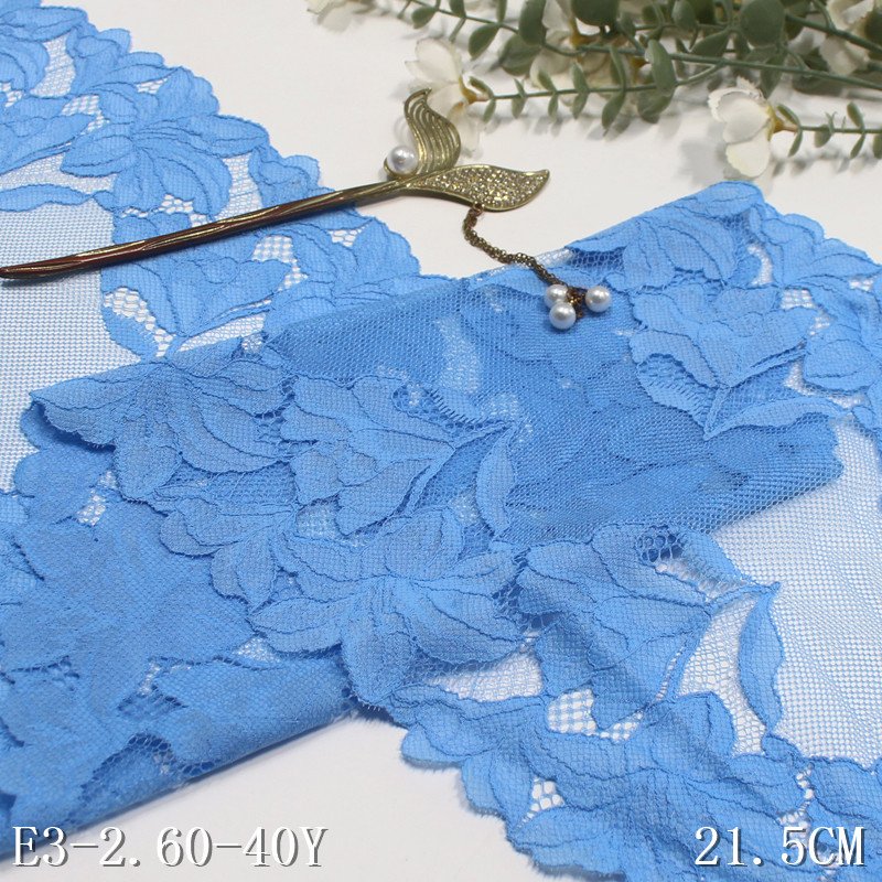 Wholesale Stock novelty Lingerie 22cm China Bra border lace trim black Elastic Lingerie Stretch Lace fabric for dresses