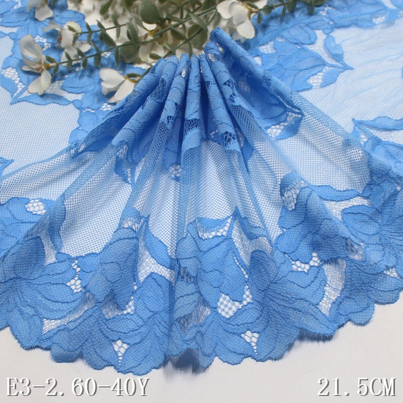 Wholesale Stock novelty Lingerie 22cm China Bra border lace trim black Elastic Lingerie Stretch Lace fabric for dresses