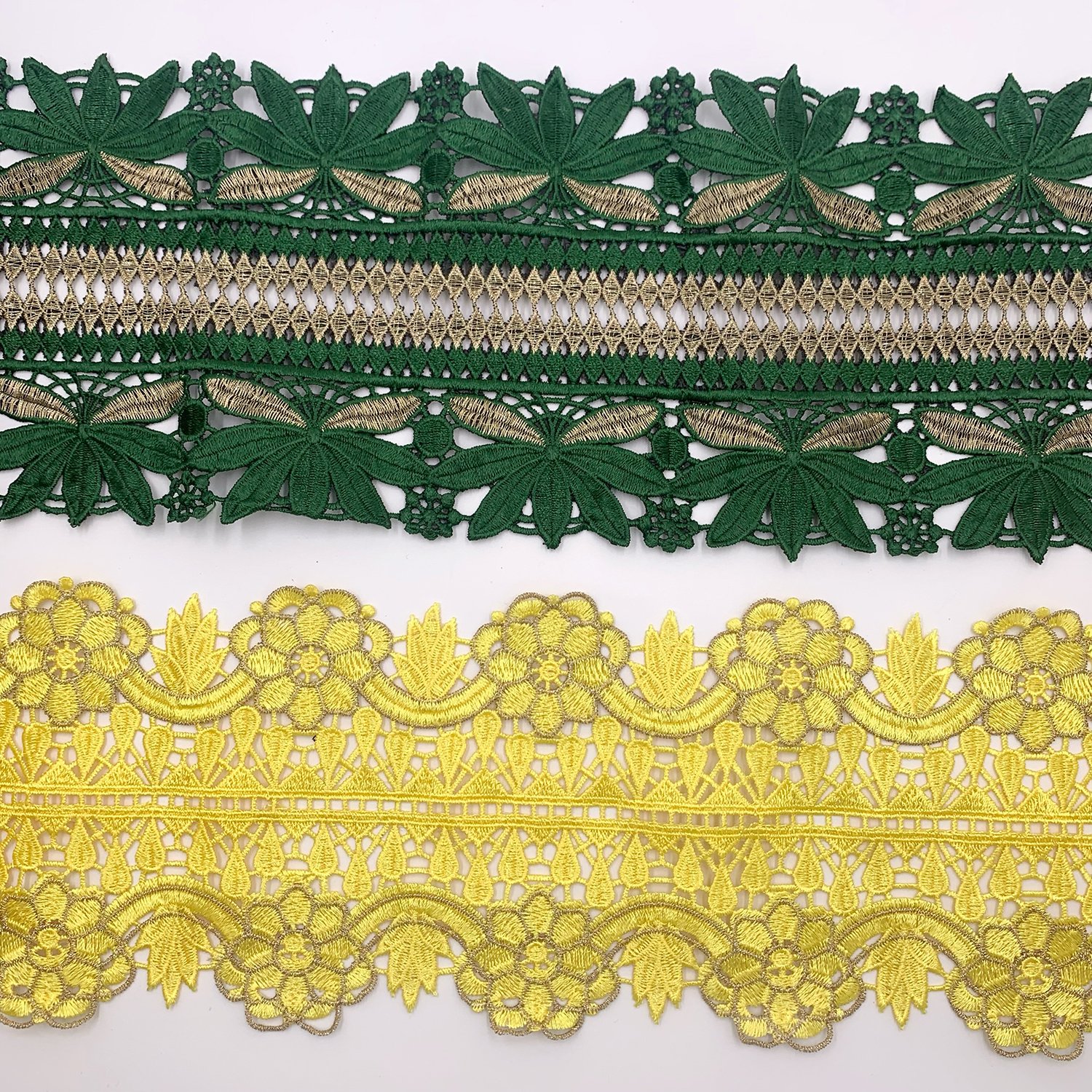 new multi colors Gold Flower Design Dentelle embroidery renda african lace trim for webbing dress