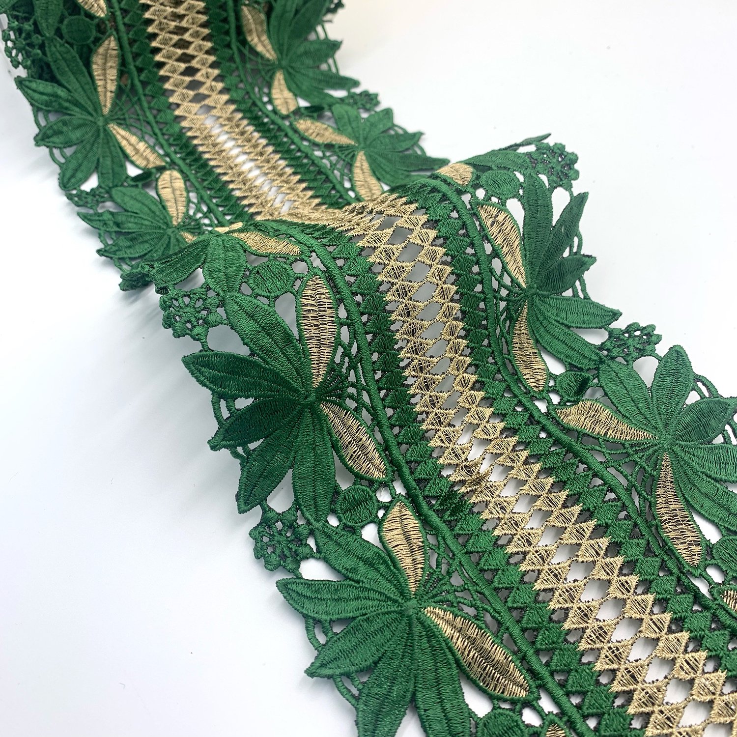 new multi colors Gold Flower Design Dentelle embroidery renda african lace trim for webbing dress