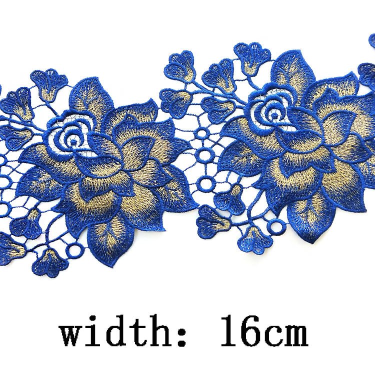 Factory Wholesale Embroidered Lace Trim Water-Soluble Flower Lace Fabric for Clothing Decorations Headdress Decoration JB64