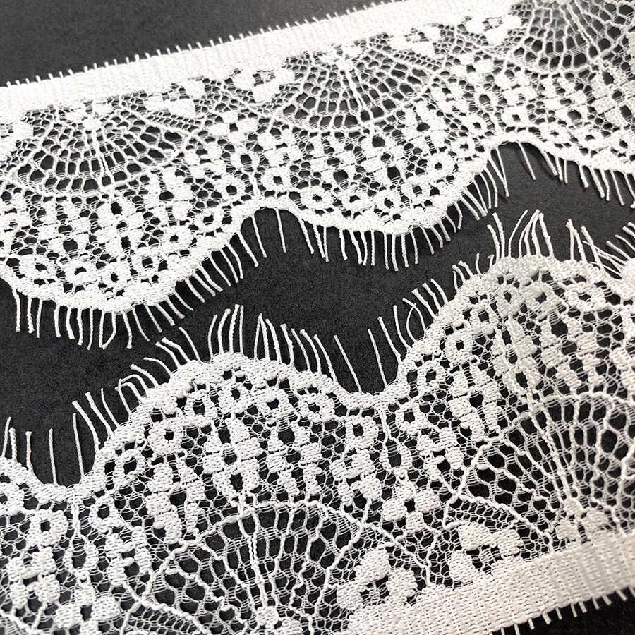 Gorgeous Milk White Spandex Nylon Stretch Width 5.5cm Lace Trim for Wedding Party Dress