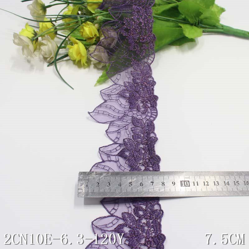 Narrow Border Lace Embroidery Lace Trimming Mesh Ribbon Lace Trim for Women Garment Accessories