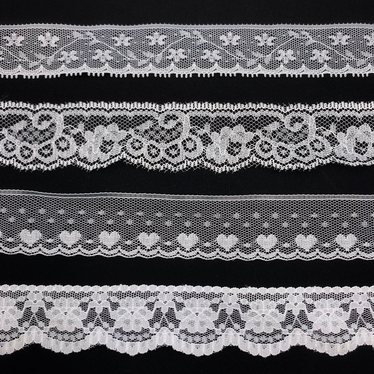 Factories Hot Selling White Mesh No Elastic Lace Nylon Lace Trim For Lingerie