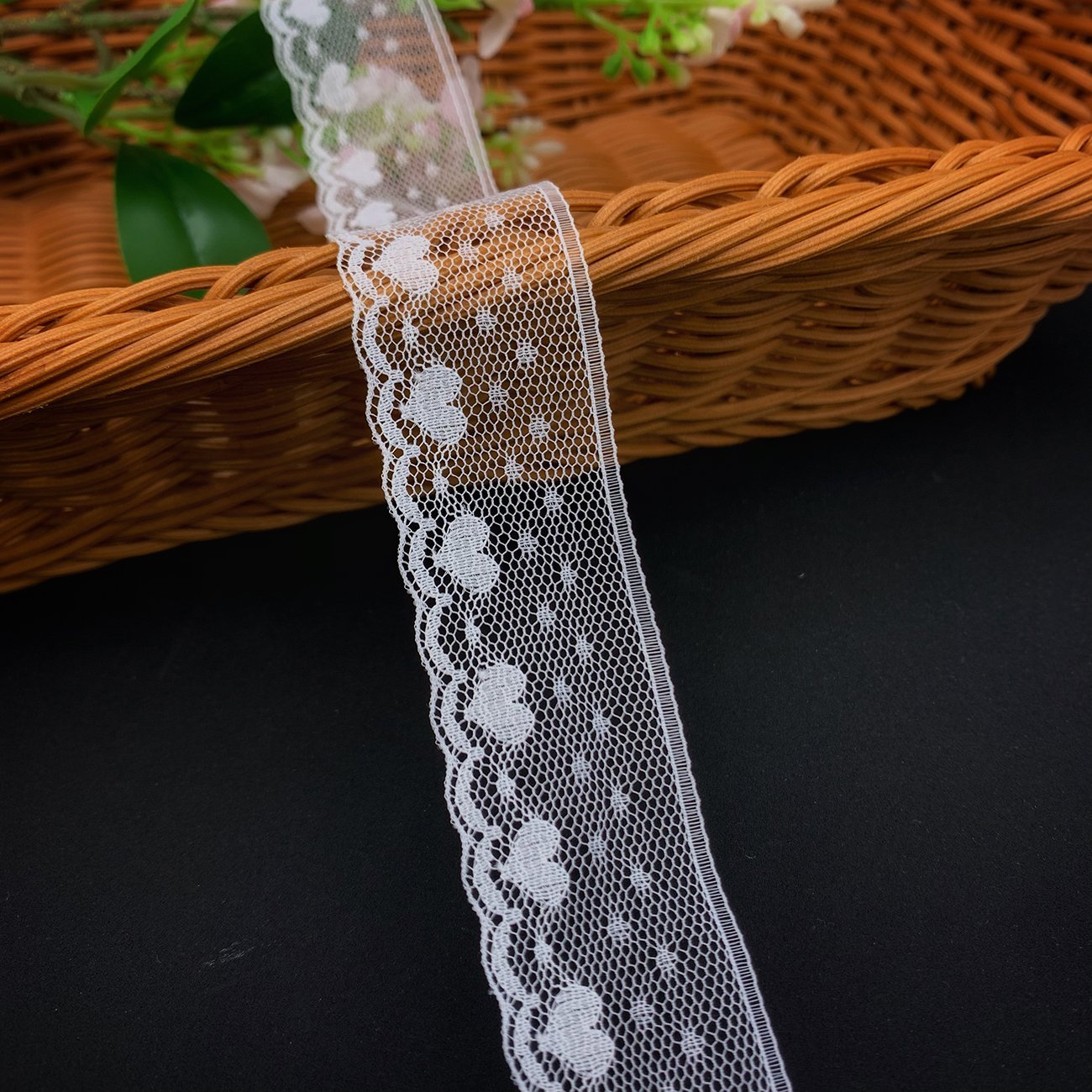 Factories Hot Selling White Mesh No Elastic Lace Nylon Lace Trim For Lingerie