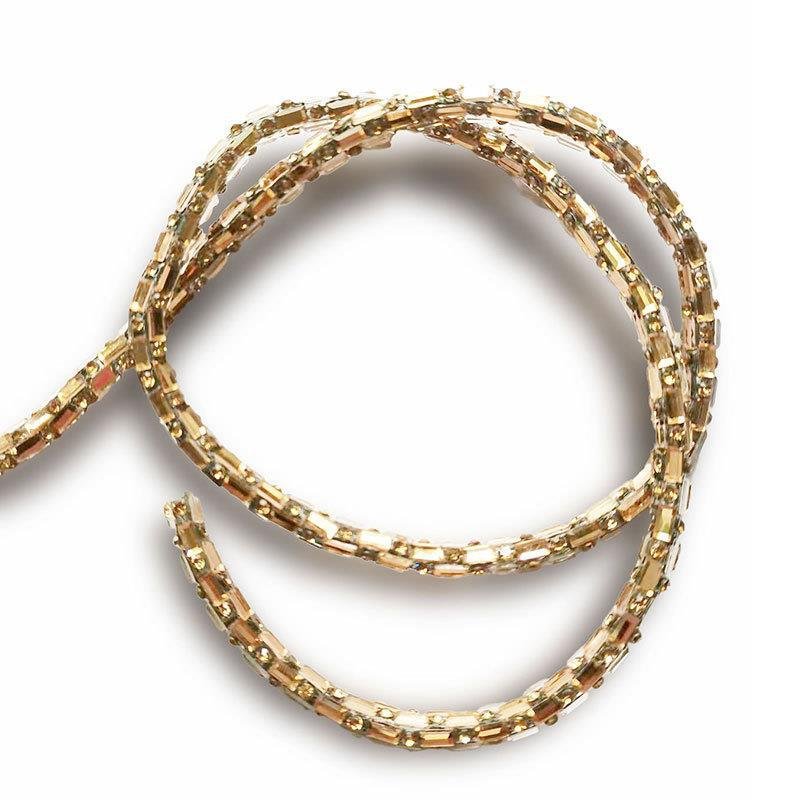 10 Yards Crystal Rhinestone Trim SS6.5/2.0mm, Close Chain for Sewing Crafts Ideal Wedding Party Christmas DIY Decoration