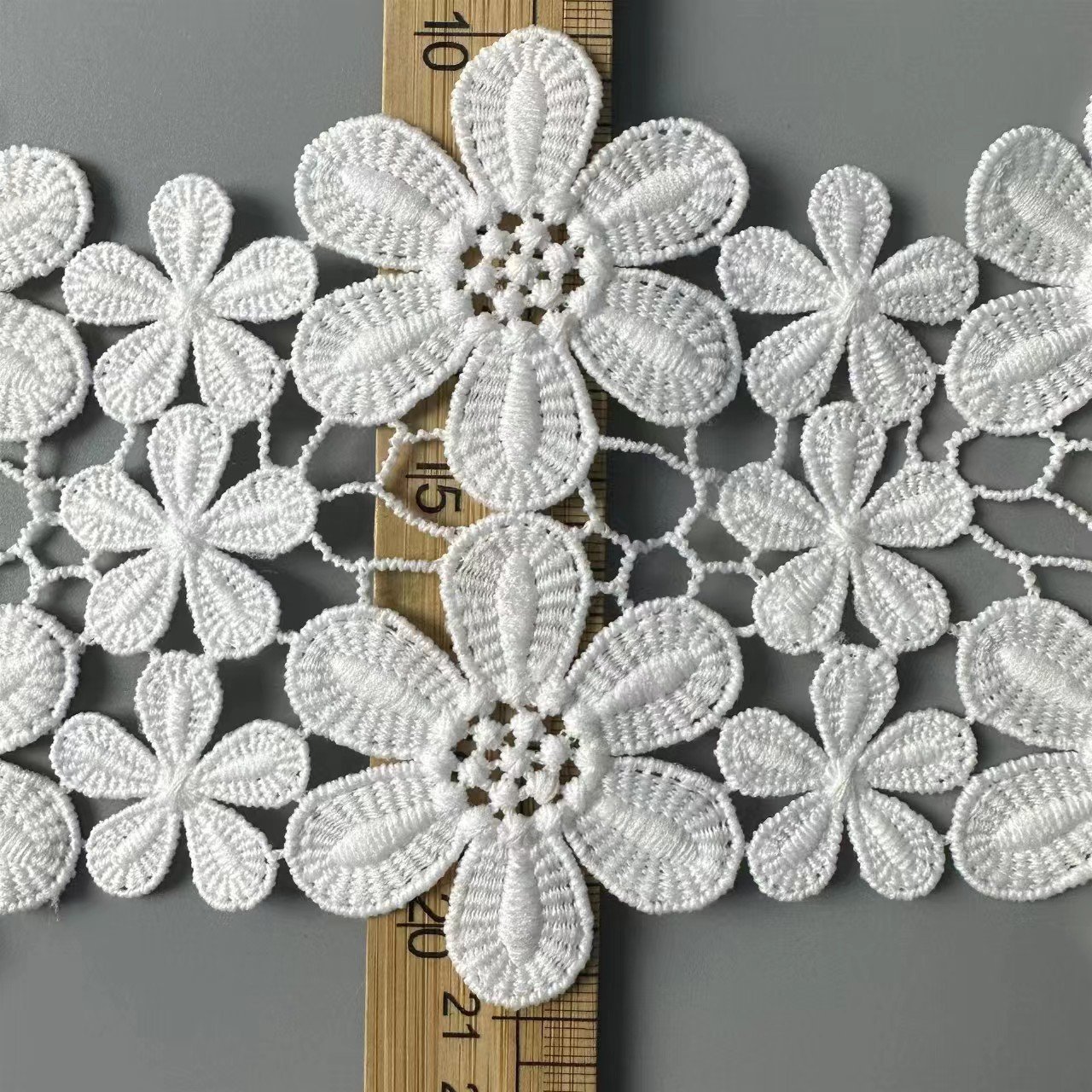 Black and white water-soluble lace flower embroidery dress accessories hollowed out polyester lace