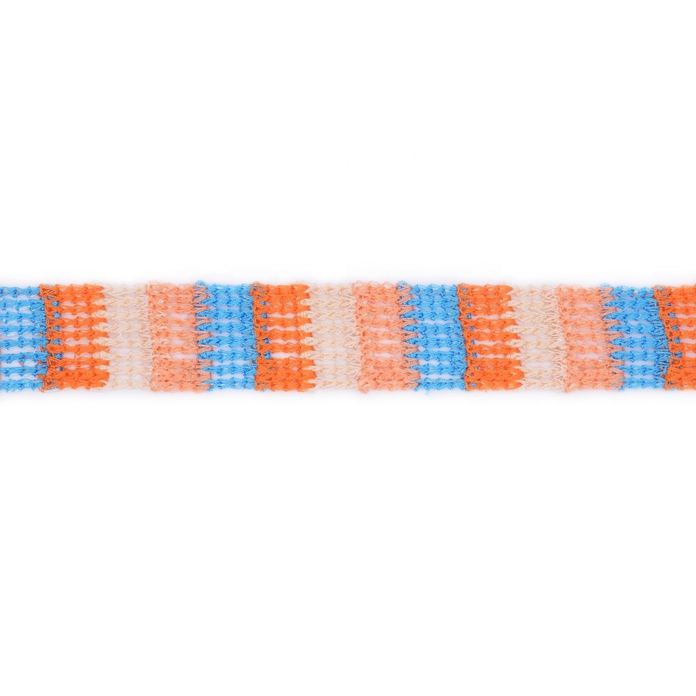 Fashion design colorful soft lace water soluble embroidery lace trimming crochet trims for clothing accessories