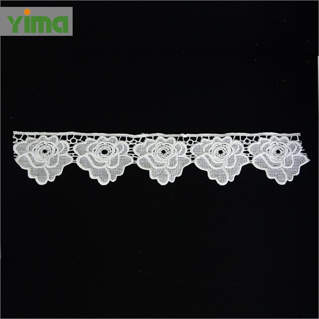 Embroidery fabric lace trim sequin bead border 3D french lace lacy fabric accessories for underwear garment and dress