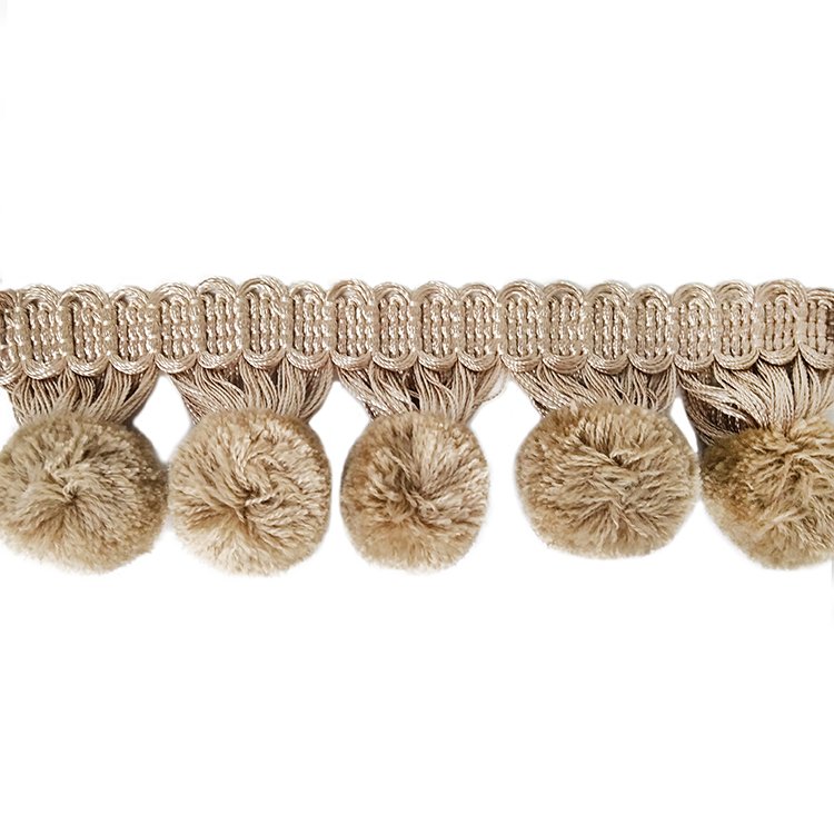 New design colorful pom pom decorative tassel fringe trim