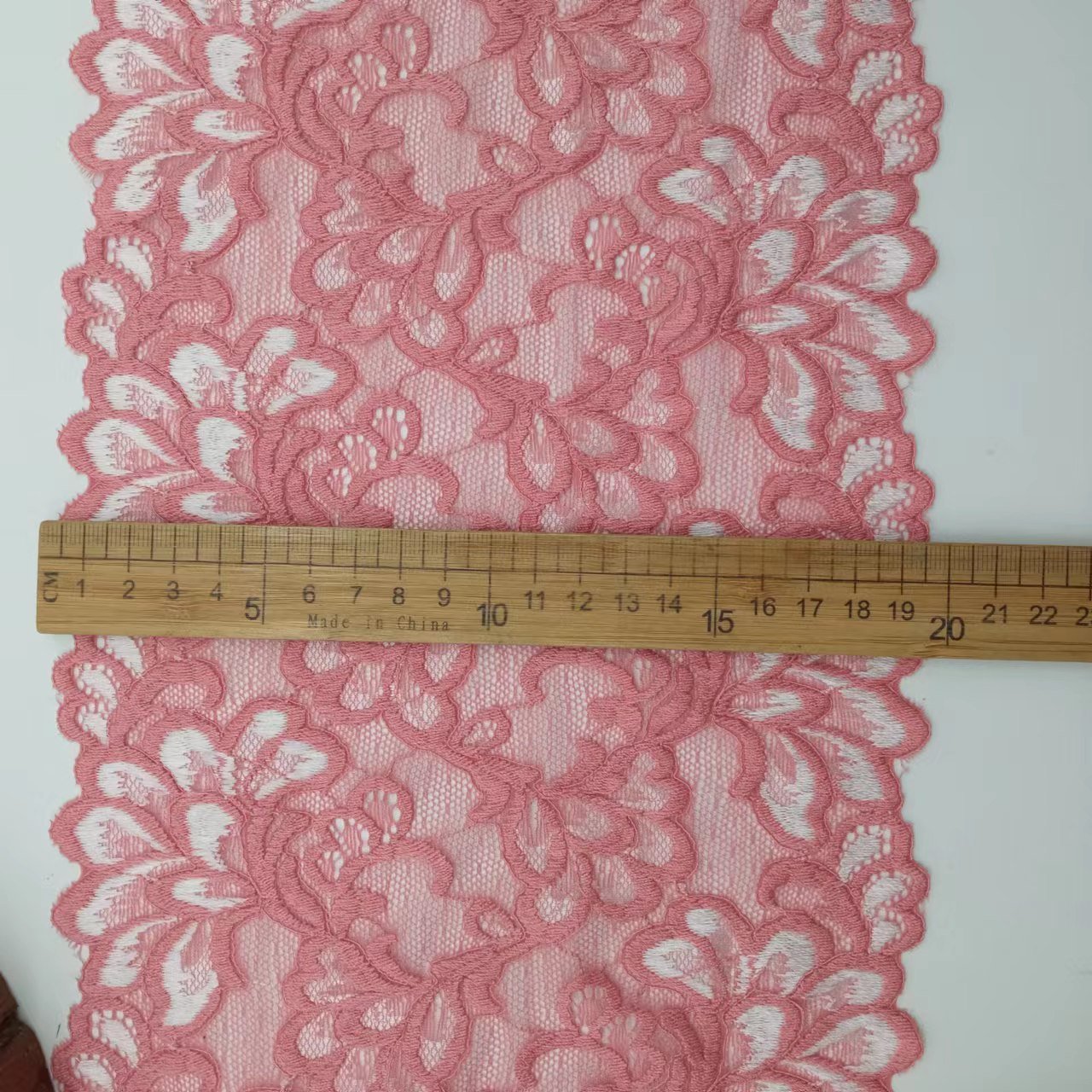 Wholesale Bi-Color Chantilly Stretch Lace Trim Floral Lace Detail Women's Dresses-Spandex Knitted Fabric Decorative Accessories