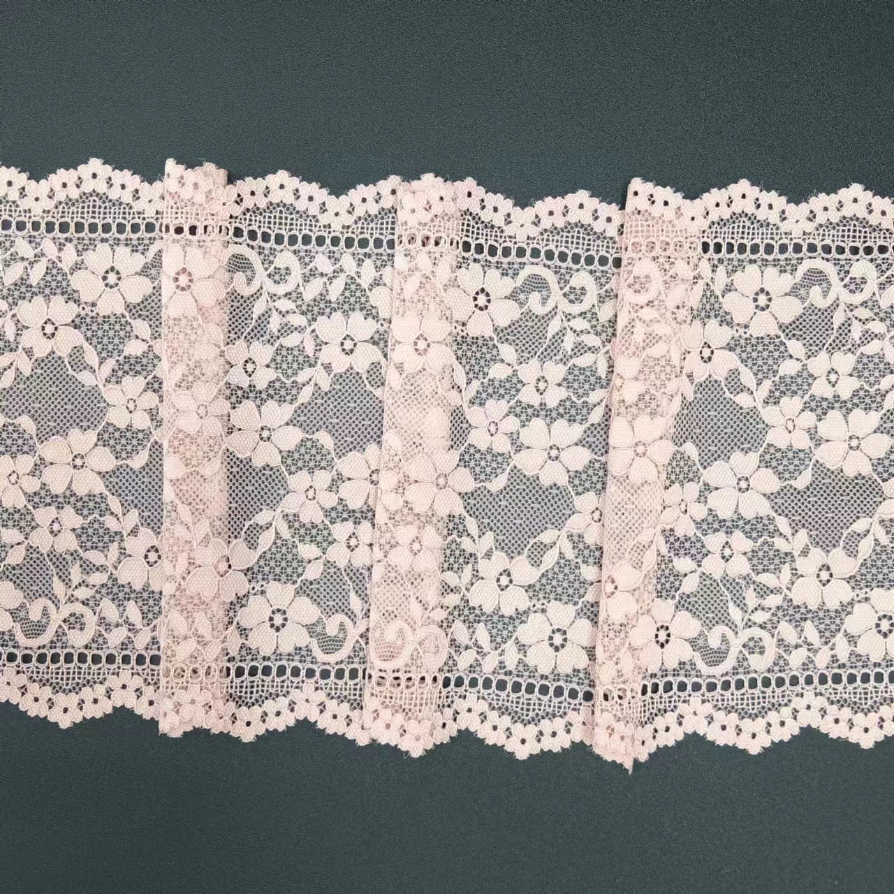 18 cm Colorful Voile Nylon Spandex Floral Lace Trim French Style Knitted Elastic for Women's Lingerie Bra Decoration