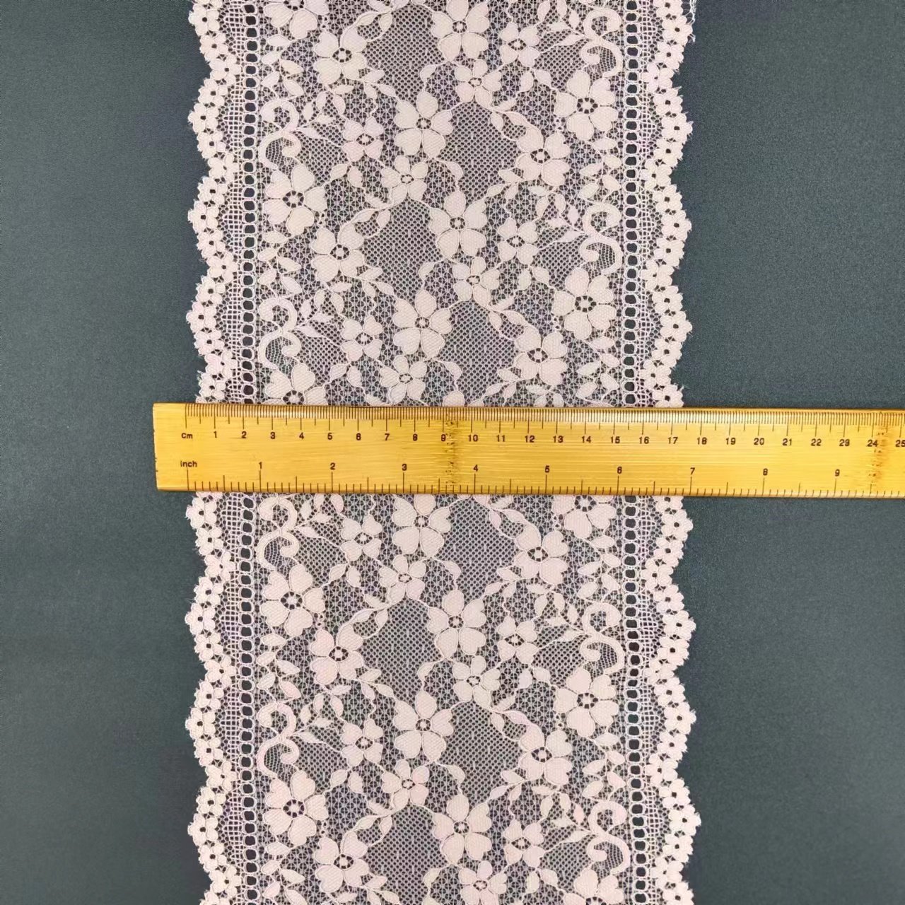 18 cm Colorful Voile Nylon Spandex Floral Lace Trim French Style Knitted Elastic for Women's Lingerie Bra Decoration