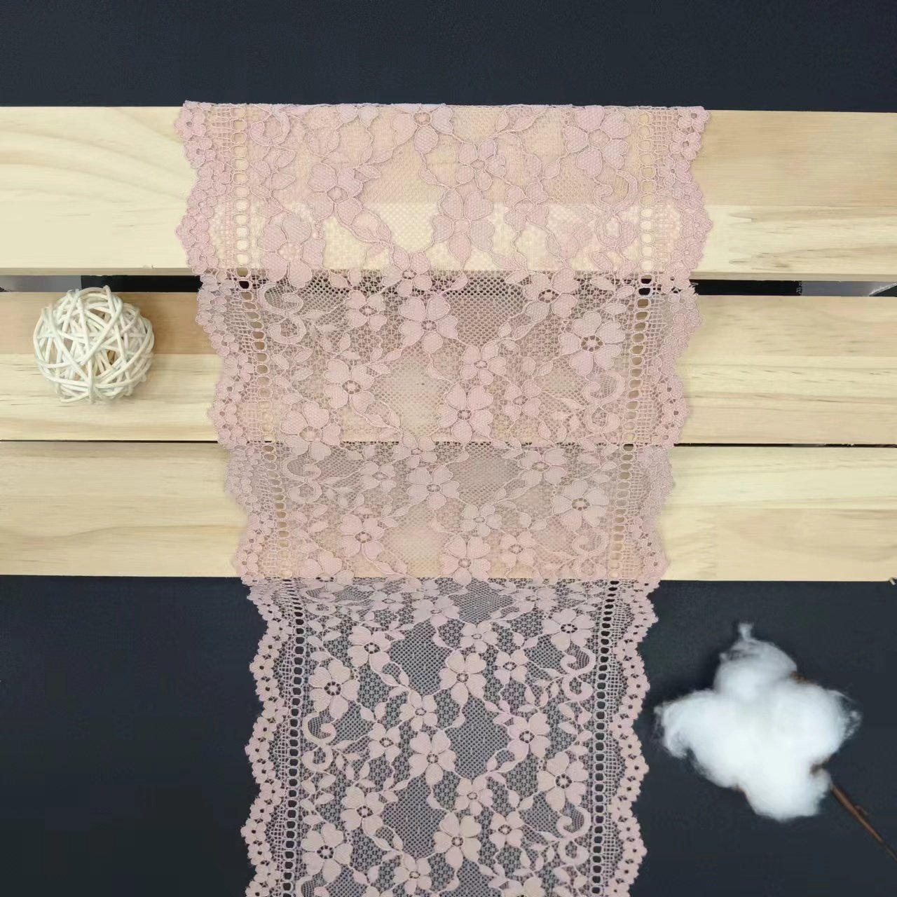 18 cm Colorful Voile Nylon Spandex Floral Lace Trim French Style Knitted Elastic for Women's Lingerie Bra Decoration