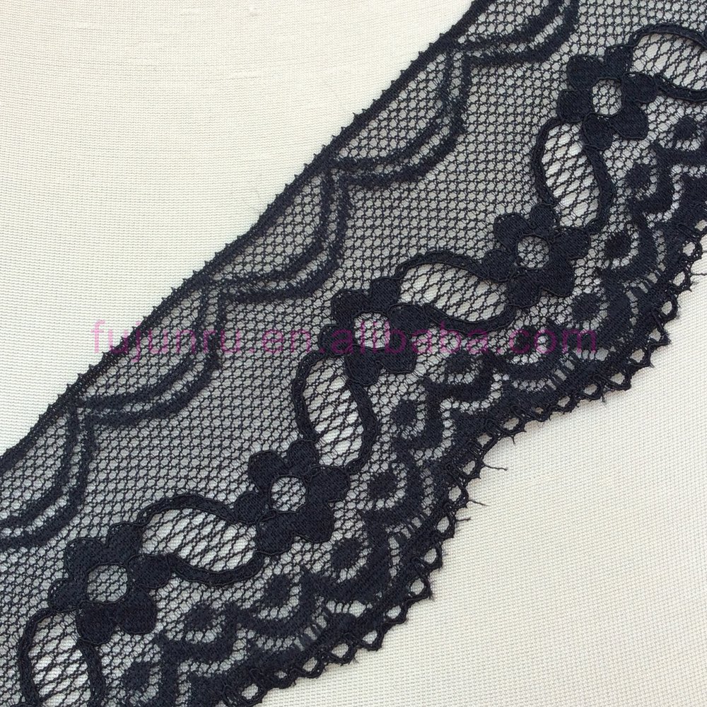 6cm wide elastic lace trim for lingerie
