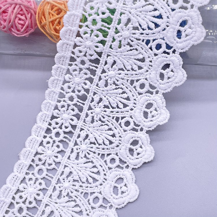 embroidery lace milk silk embroidery fabric lace material decorative clothin ribbon trim