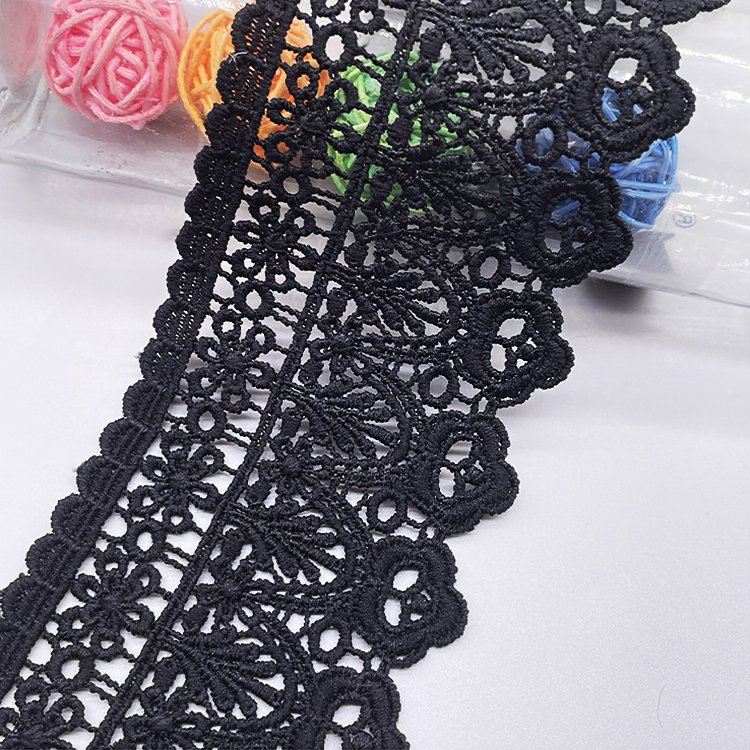 embroidery lace milk silk embroidery fabric lace material decorative clothin ribbon trim