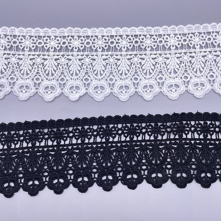 embroidery lace milk silk embroidery fabric lace material decorative clothin ribbon trim