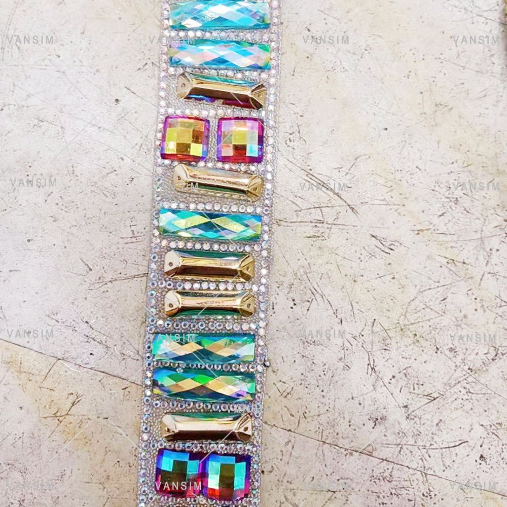 carnival section designs hot fix rhinestone appliques iron on trims decorative crafts