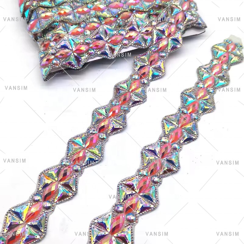carnival section designs hot fix rhinestone appliques iron on trims decorative crafts