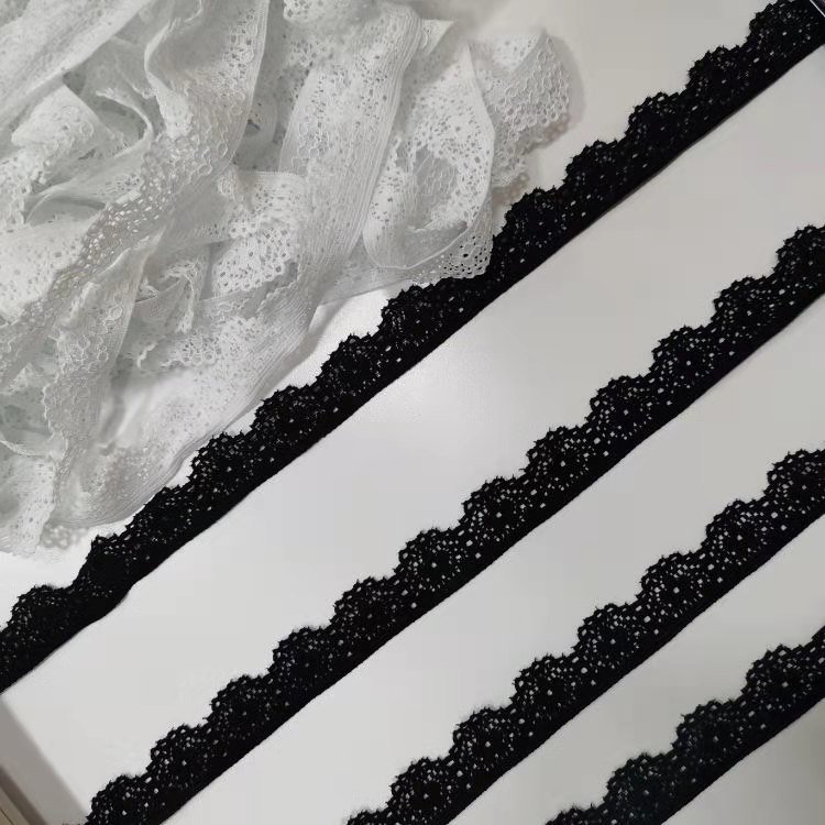 Factory Stock White 1-5cm Elastic Lace Fabric Embroidery Lace Trim Materials For clothing