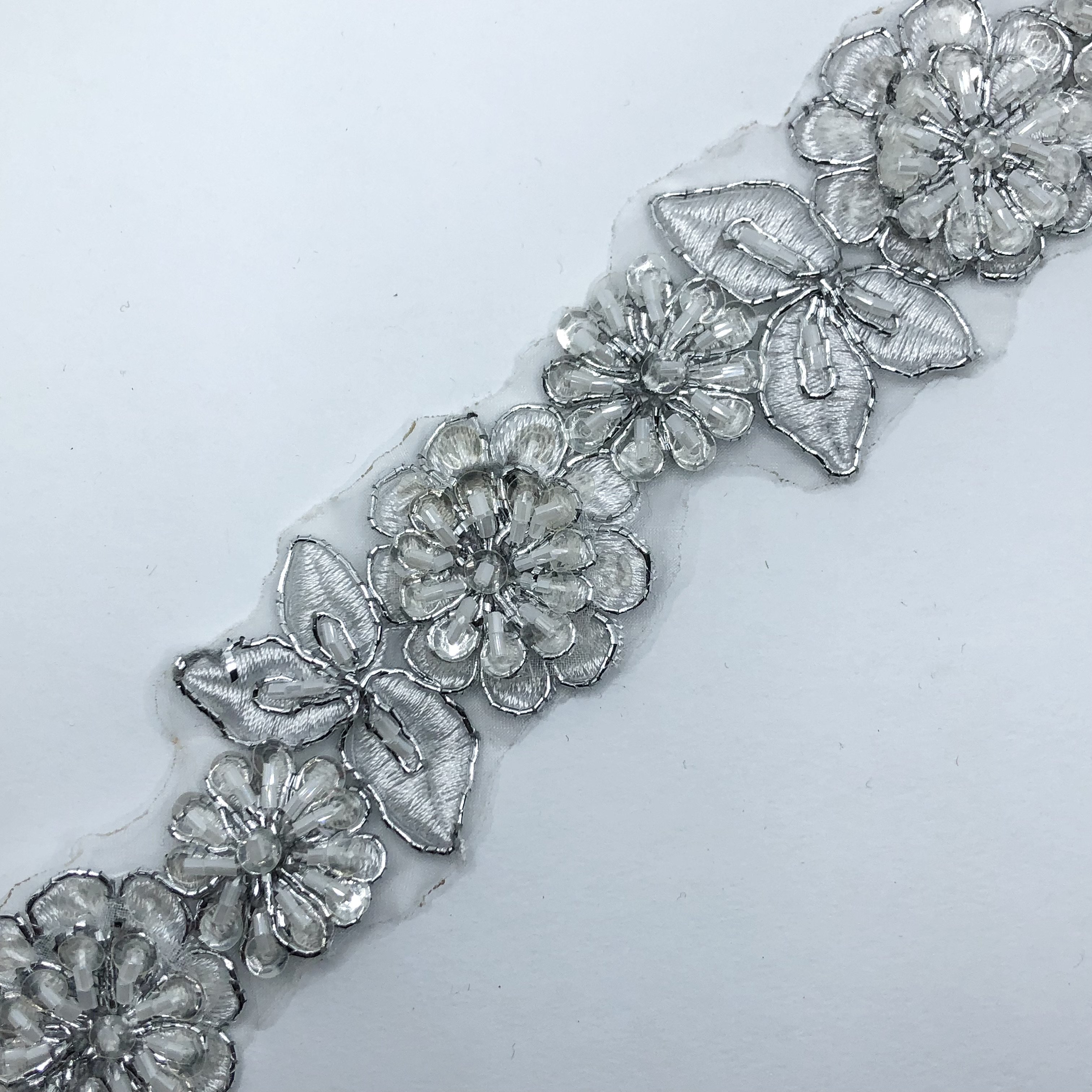 2023 Various 3D Flowers Embroidery Lace Trimming with Sequins for Dress