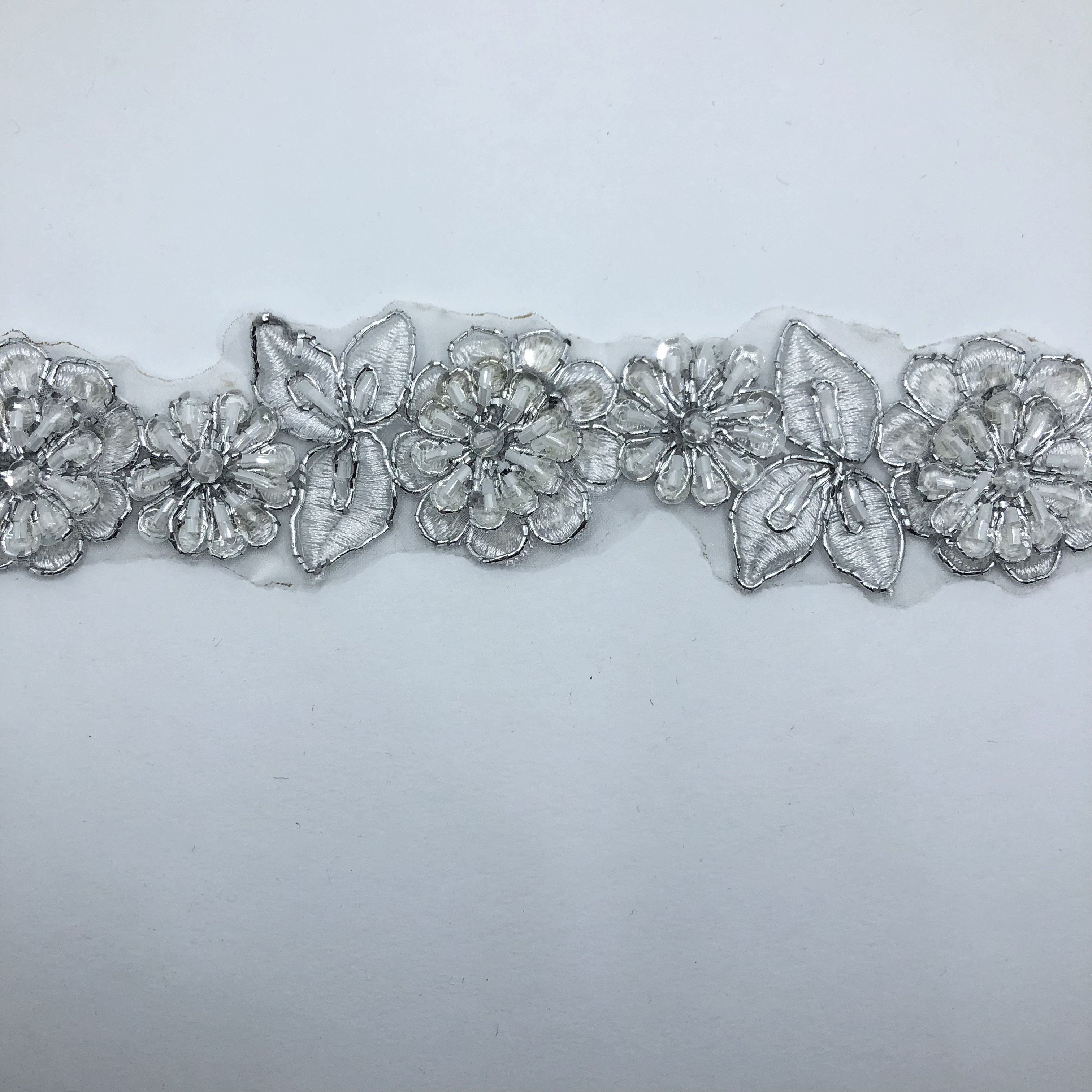 2023 Various 3D Flowers Embroidery Lace Trimming with Sequins for Dress