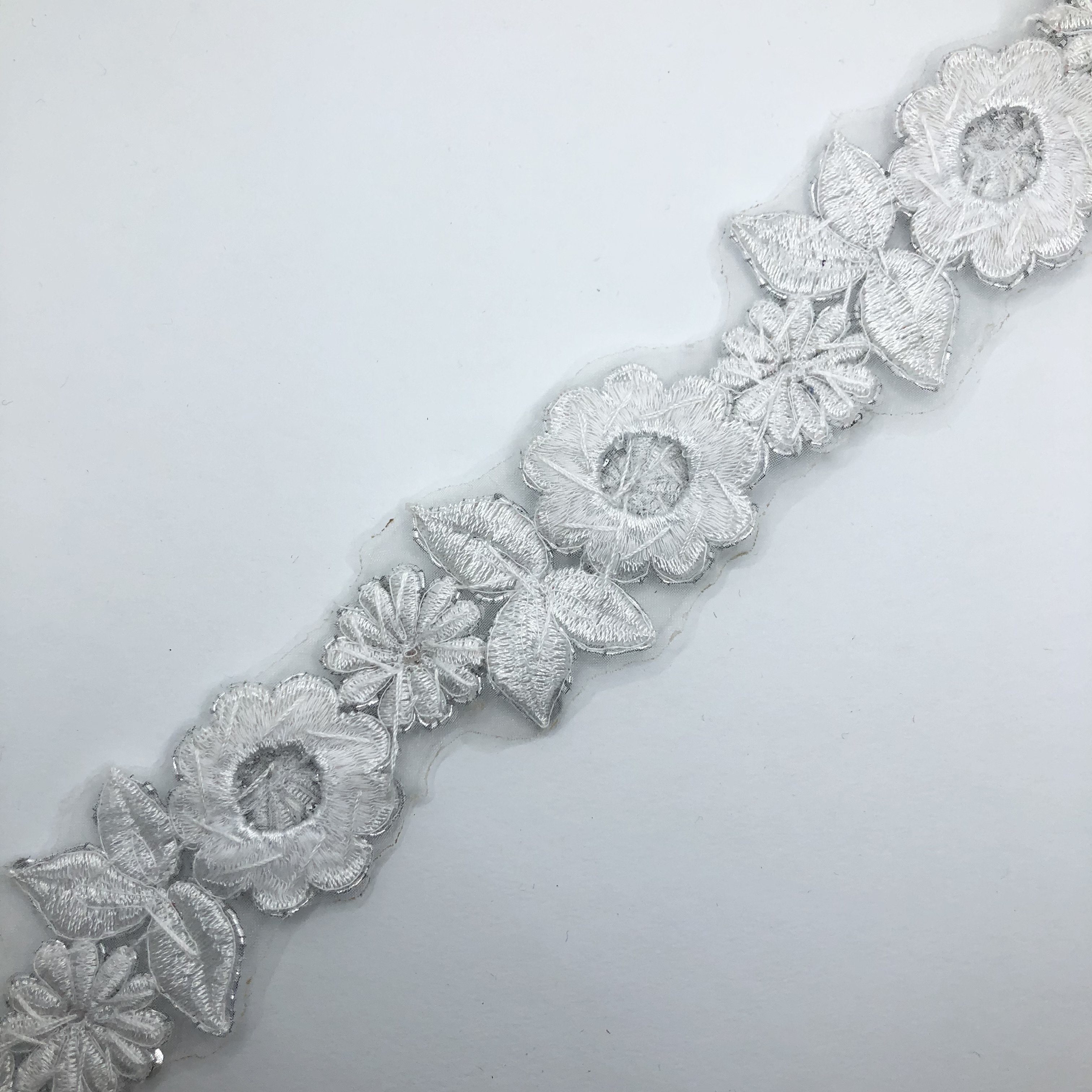 2023 Various 3D Flowers Embroidery Lace Trimming with Sequins for Dress