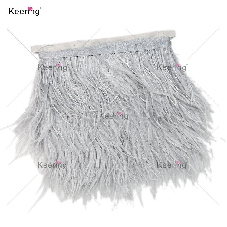 High quality real ostrich Feather trim for garment WFT-001