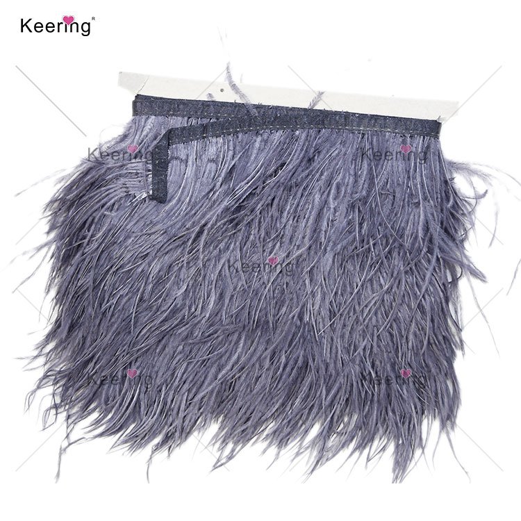 High quality real ostrich Feather trim for garment WFT-001