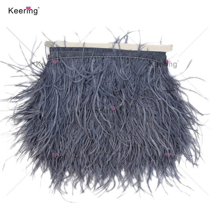High quality real ostrich Feather trim for garment WFT-001