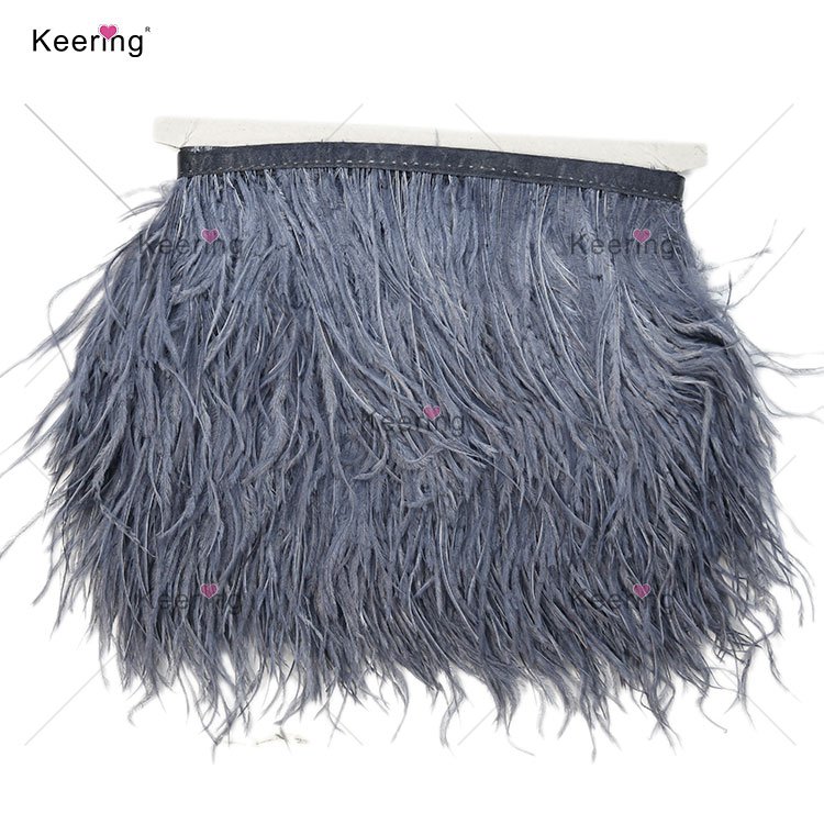 High quality real ostrich Feather trim for garment WFT-001