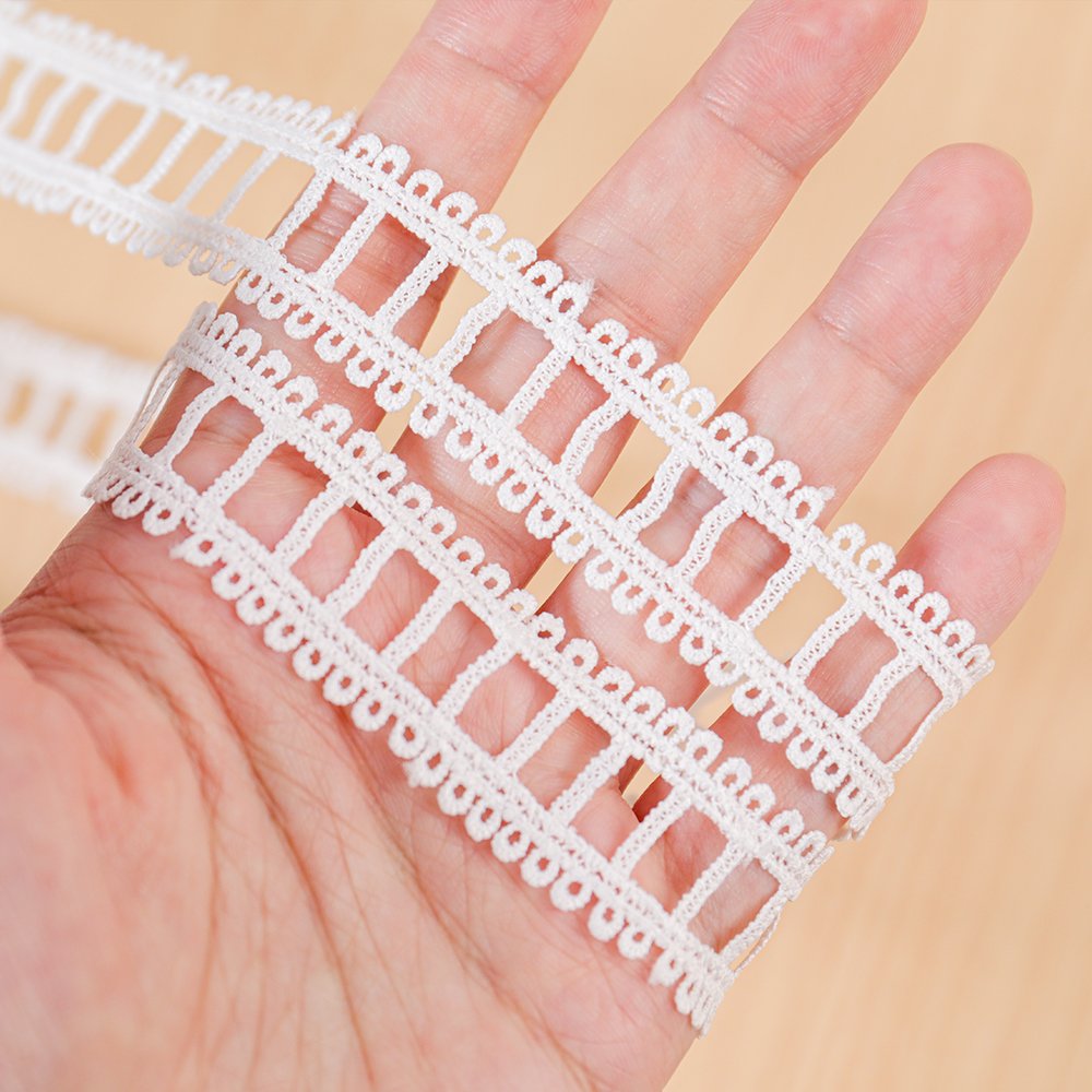 Wholesale Embroidery Stair Ladder Lace For Gathering Sewing Water Soluble Lace Trim Decorative Lace Trim