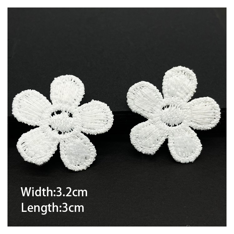 Hot Selling Embroidery lace Water Soluble Delicate solubility Fabric white Beautiful Embroidery lace