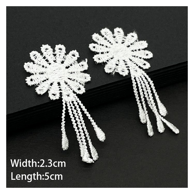 Hot Selling Embroidery lace Water Soluble Delicate solubility Fabric white Beautiful Embroidery lace