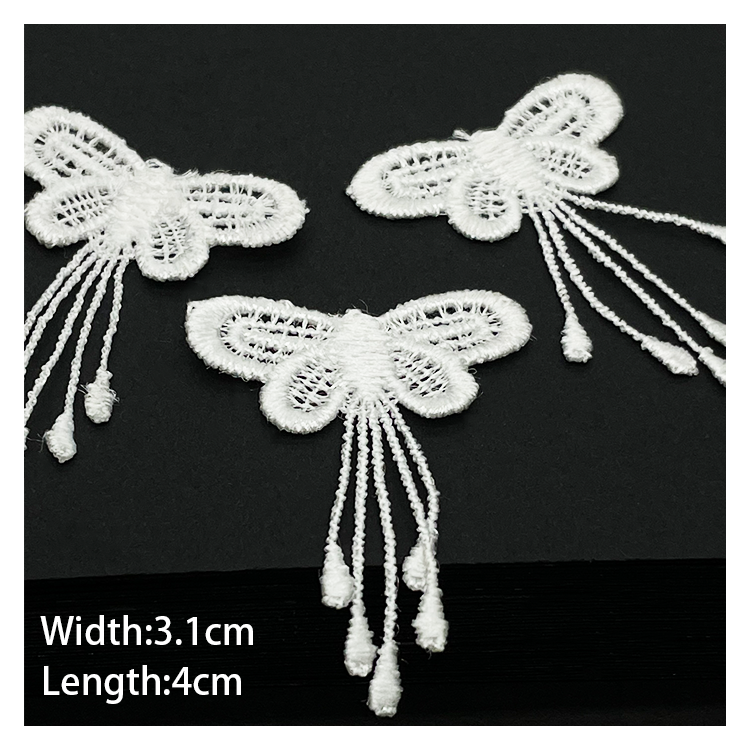 Hot Selling Embroidery lace Water Soluble Delicate solubility Fabric white Beautiful Embroidery lace