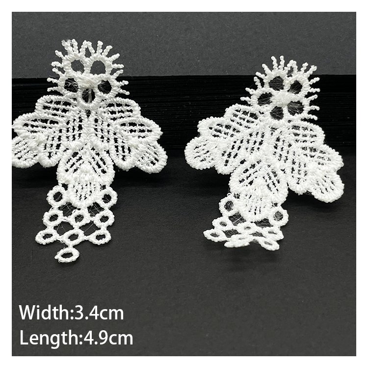 Hot Selling Embroidery lace Water Soluble Delicate solubility Fabric white Beautiful Embroidery lace